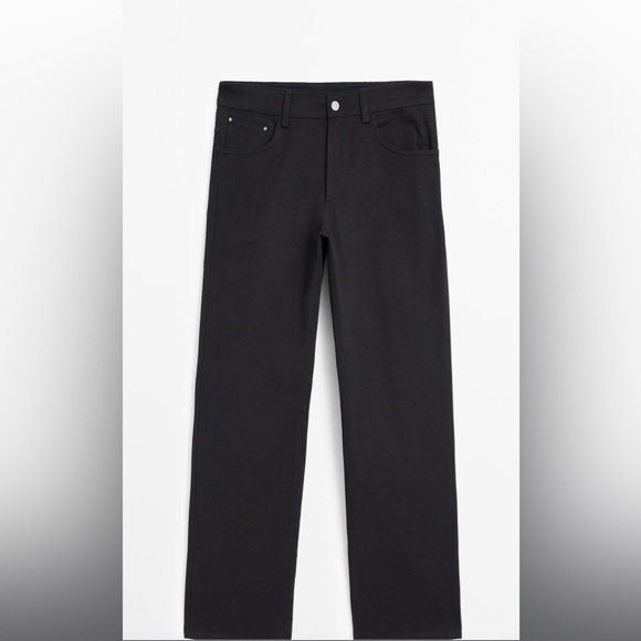 Massimo Dutti COTTON BLEND TAPERED FIT JEANS. Black size 34. NWT - Picture 4 of 10